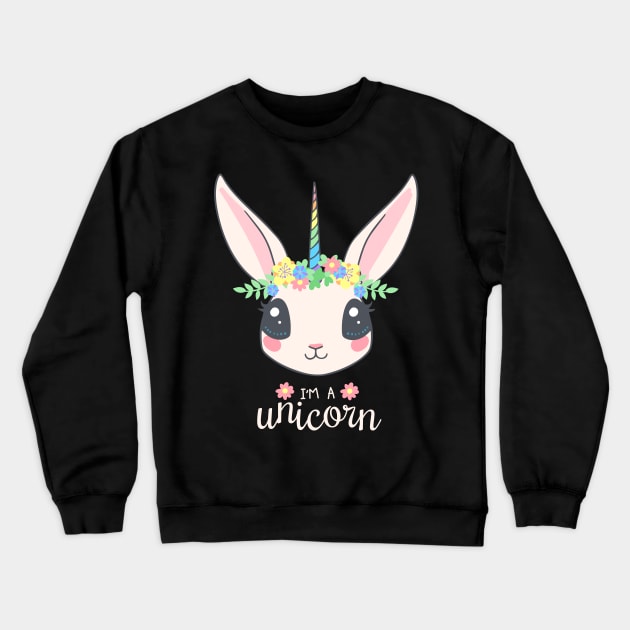 I'm A Unicorn Funny Halloween Gifts Crewneck Sweatshirt by finedesigns